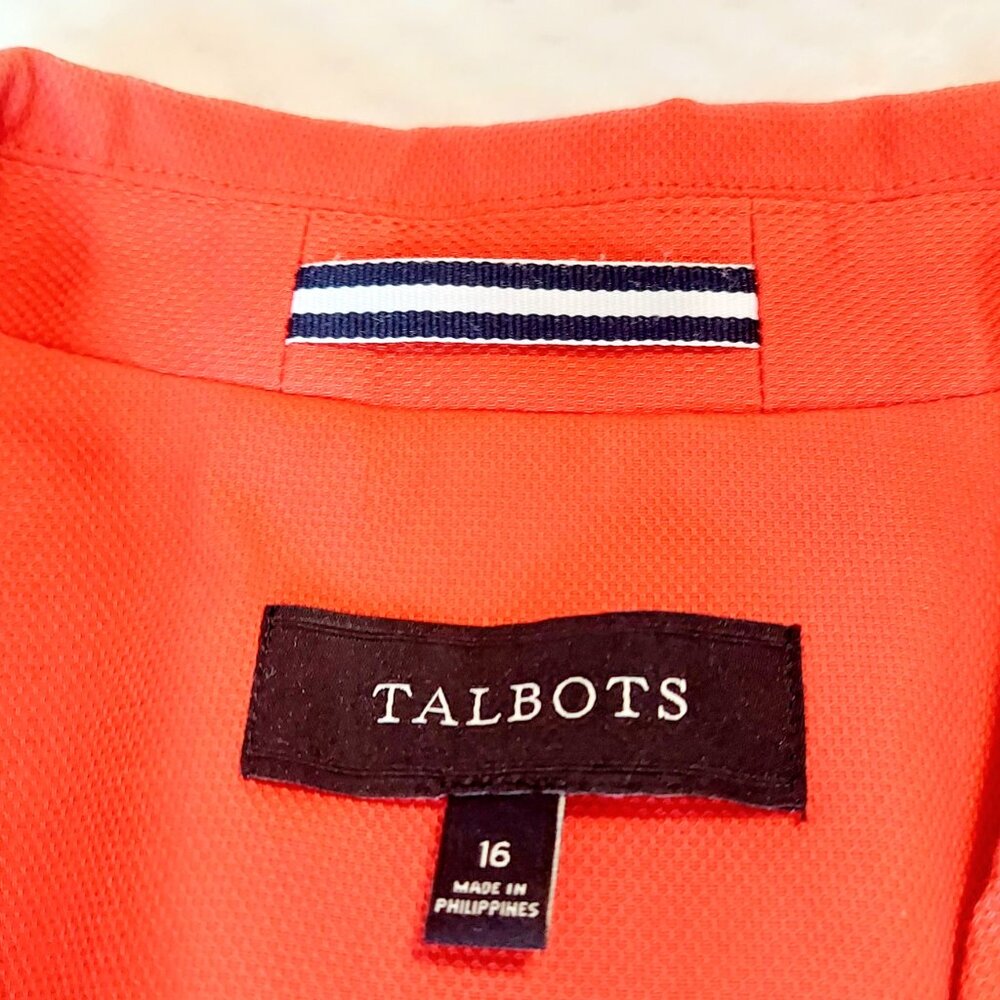 Talbots Red Three Button Lined Blazer (02.-022) - image 6